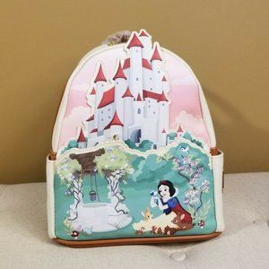 Loungefly Disney Snow White Castle Scene Backpack NEW